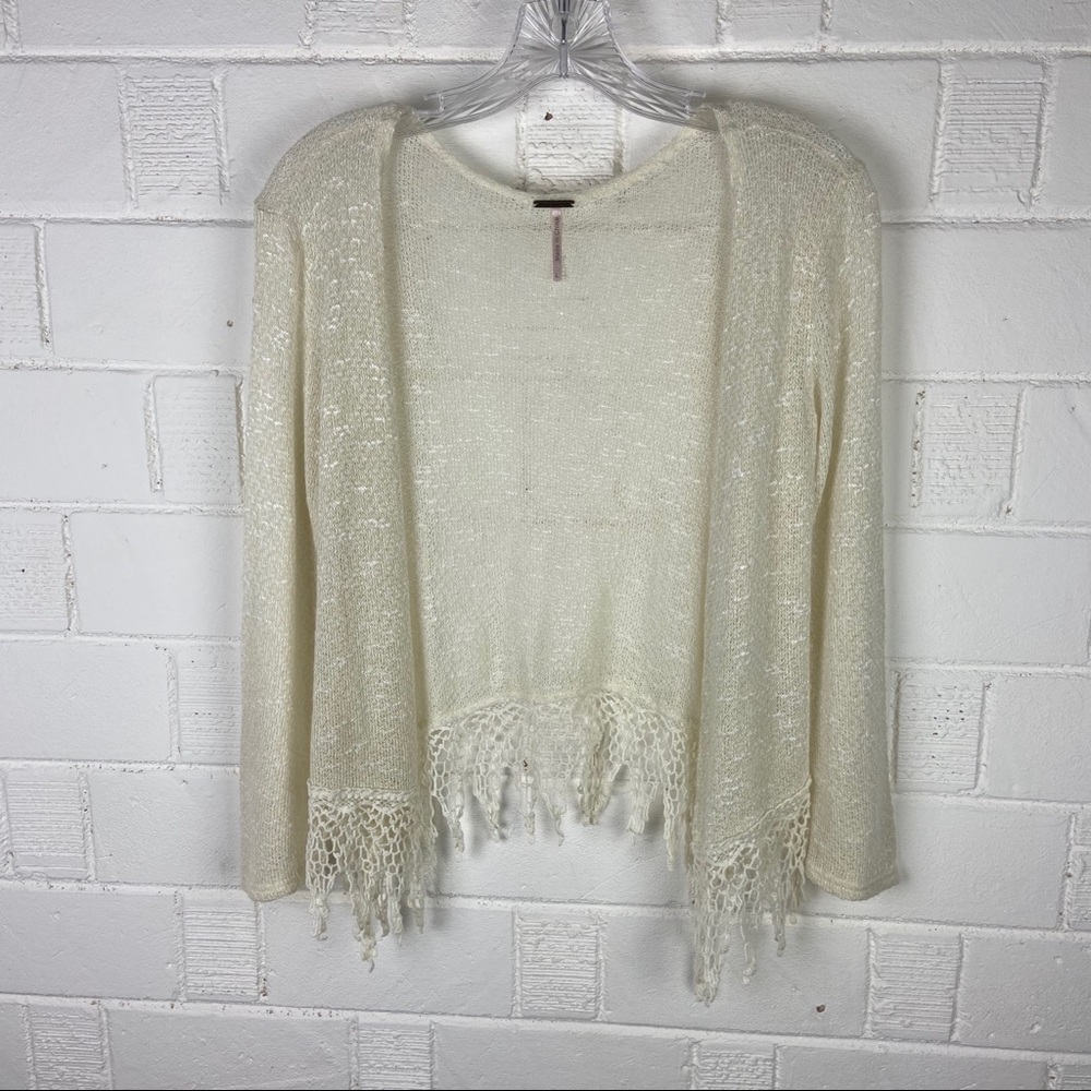 Boho cardigan with lace detail. Size large.